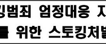 스토킹범죄 엄정대응 지시 및 피해자 보호를 위한 스토킹처벌법 개정 추진