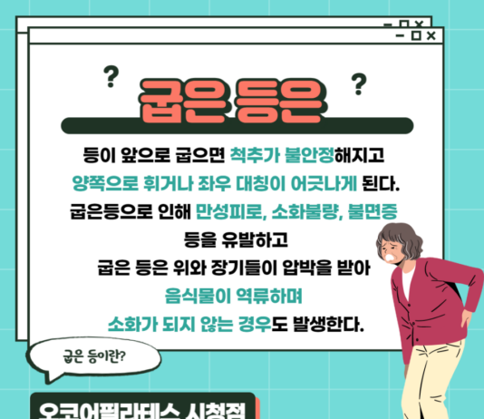 굽은등이 고민이에요